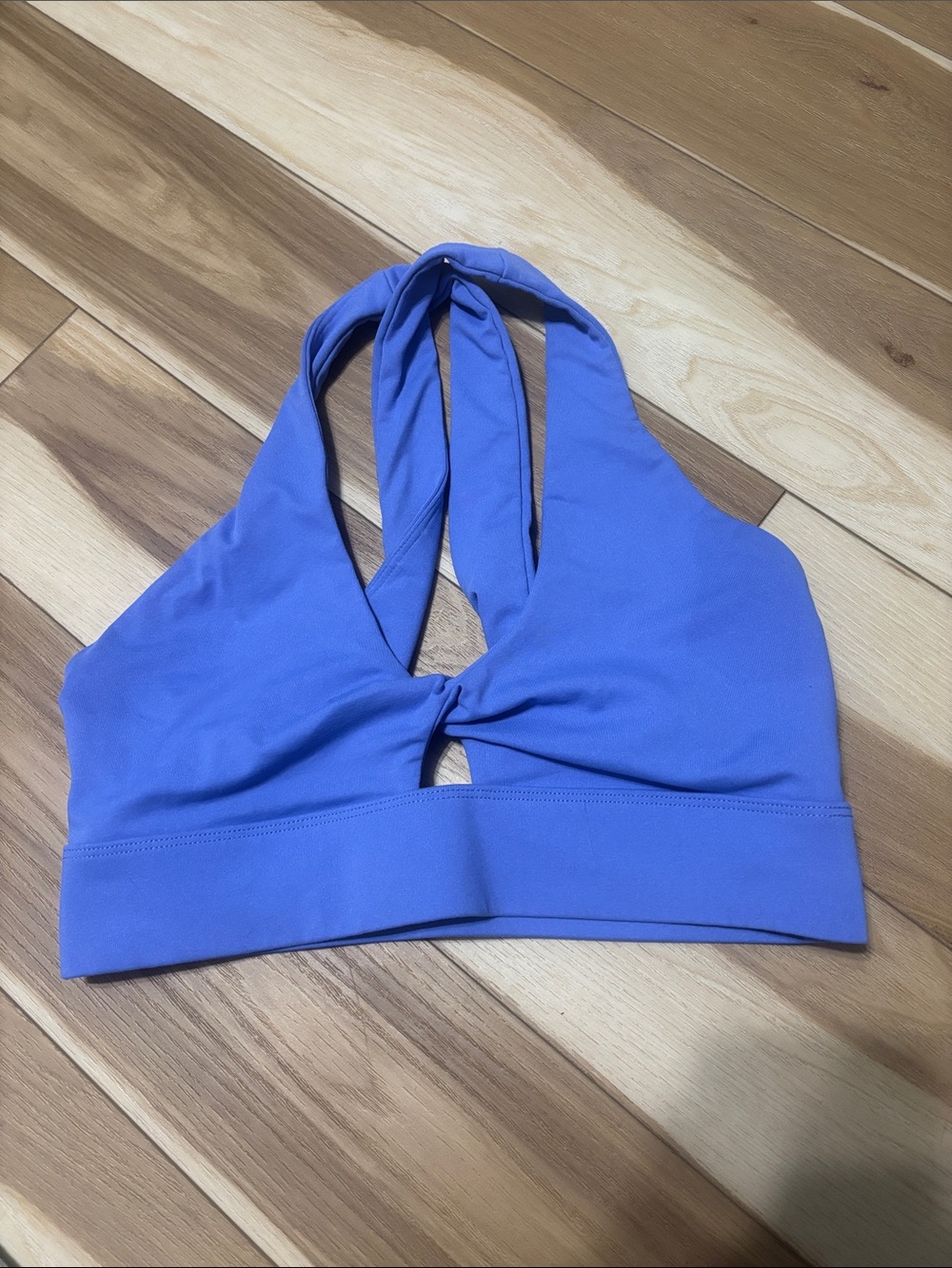 fabletics blue sports bra